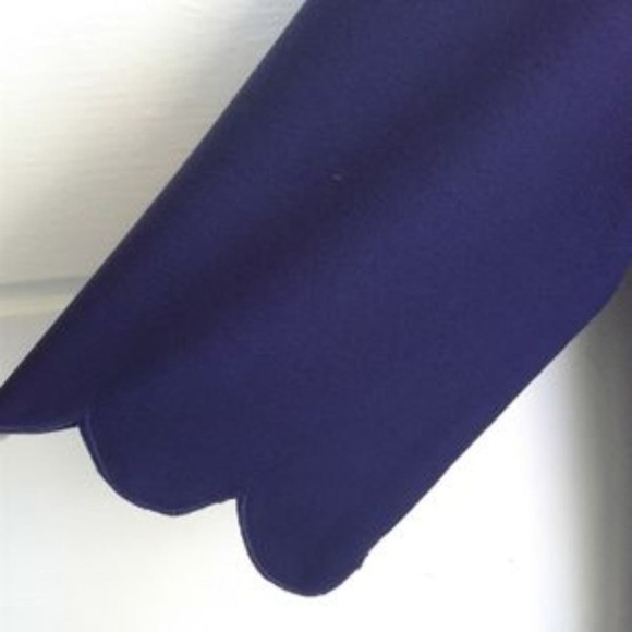 Tobi Blue Scalloped Shift Dress ¾ Sleeves Small - Picture 4 of 8